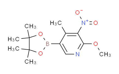 CAS No. 1310384-94-1, 2-Methoxy-4-methyl-3-nitro-5-(4,4,5,5-tetramethyl-1,3,2-dioxaborolan-2-yl)pyridine