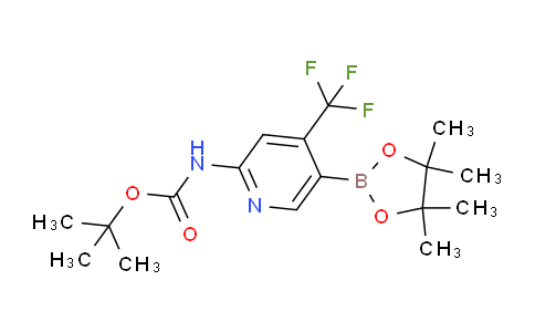 CAS No. 1333319-46-2, tert-Butyl 5-(4,4,5,5-tetramethyl-1,3,2-dioxaborolan-2-yl)-4-(trifluoromethyl)pyridin-2-ylcarbamate
