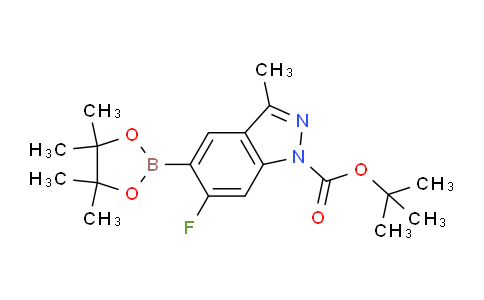 CAS No. 1333222-21-1, tert-Butyl 6-fluoro-3-methyl-5-(4,4,5,5-tetramethyl-1,3,2-dioxaborolan-2-yl)-1H-indazole-1-carboxylate
