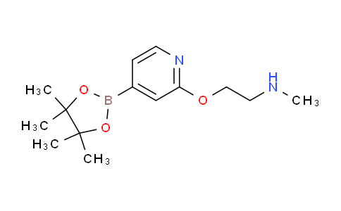 CAS No. 1346697-28-6, N-methyl-2-((4-(4,4,5,5-tetramethyl-1,3,2-dioxaborolan-2-yl)pyridin-2-yl)oxy)ethan-1-amine