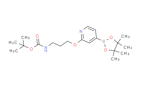 CAS No. 1346697-31-1, tert-Butyl (3-((4-(4,4,5,5-tetramethyl-1,3,2-dioxaborolan-2-yl)pyridin-2-yl)oxy)propyl)carbamate