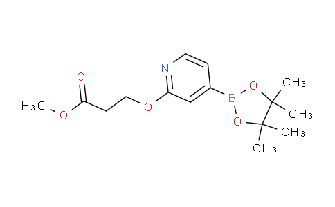 CAS No. 1346697-36-6, methyl 3-((4-(4,4,5,5-tetramethyl-1,3,2-dioxaborolan-2-yl)pyridin-2-yl)oxy)propanoate