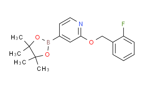 CAS No. 1346708-03-9, 2-((2-fluorobenzyl)oxy)-4-(4,4,5,5-tetramethyl-1,3,2-dioxaborolan-2-yl)pyridine