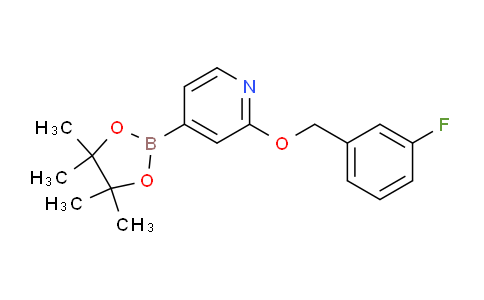 CAS No. 1346708-04-0, 2-((3-Fluorobenzyl)oxy)-4-(4,4,5,5-tetramethyl-1,3,2-dioxaborolan-2-yl)pyridine