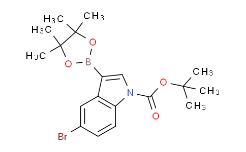 CAS No. 1024677-85-7, tert-Butyl 5-bromo-3-(4,4,5,5-tetramethyl-1,3,2-dioxaborolan-2-yl)-1H-indole-1-carboxylate