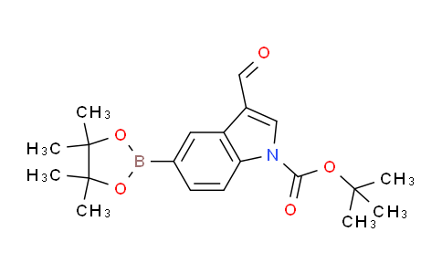 CAS No. 1025707-92-9, tert-Butyl 3-formyl-5-(4,4,5,5-tetramethyl-1,3,2-dioxaborolan-2-yl)-1H-indole-1-carboxylate