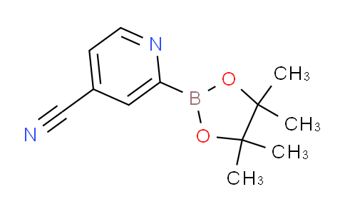 CAS No. 1256359-18-8, 2-(4,4,5,5-Tetramethyl-1,3,2-dioxaborolan-2-yl)isonicotinonitrile