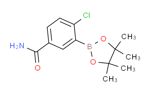 CAS No. 1242422-55-4, 4-Chloro-3-(4,4,5,5-tetramethyl-1,3,2-dioxaborolan-2-yl)benzamide