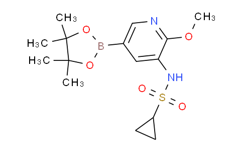 CAS No. 1083326-71-9, N-(2-methoxy-5-(4,4,5,5-tetramethyl-1,3,2-dioxaborolan-2-yl)pyridin-3-yl)cyclopropanesulfonamide