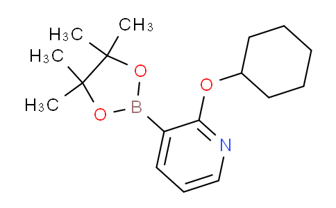 CAS No. 1073354-43-4, 2-(cyclohexyloxy)-3-(4,4,5,5-tetramethyl-1,3,2-dioxaborolan-2-yl)pyridine