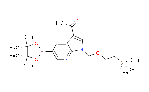 CAS No. 1071454-96-0, 1-(5-(4,4,5,5-Tetramethyl-1,3,2-dioxaborolan-2-yl)-1-((2-(trimethylsilyl)ethoxy)methyl)-1H-pyrrolo[2,3-b]pyridin-3-yl)ethanone