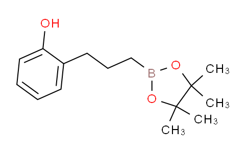 CAS No. 1073355-25-5, 2-(3-(4,4,5,5-Tetramethyl-1,3,2-dioxaborolan-2-yl)propyl)phenol