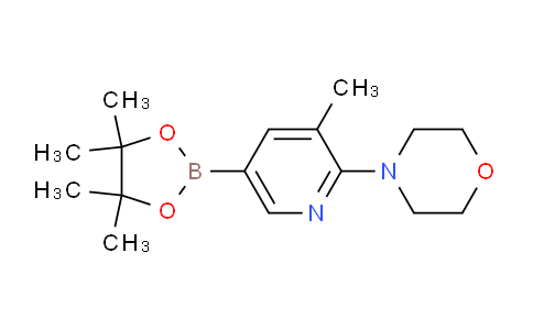 CAS No. 1073372-03-8, 4-(3-Methyl-5-(4,4,5,5-tetramethyl-1,3,2-dioxaborolan-2-yl)pyridin-2-yl)morpholine