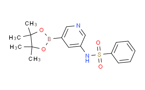 CAS No. 1083326-28-6, N-(5-(4,4,5,5-Tetramethyl-1,3,2-dioxaborolan-2-yl)pyridin-3-yl)benzenesulfonamide