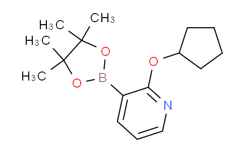 CAS No. 1073371-90-0, 2-(cyclopentyloxy)-3-(4,4,5,5-tetramethyl-1,3,2-dioxaborolan-2-yl)pyridine
