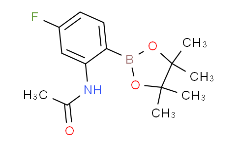 CAS No. 1150271-67-2, N-(5-Fluoro-2-(4,4,5,5-tetramethyl-1,3,2-dioxaborolan-2-yl)phenyl)acetamide