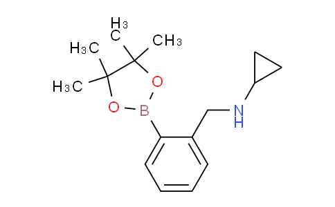 CAS No. 1150271-52-5, N-(2-(4,4,5,5-Tetramethyl-1,3,2-dioxaborolan-2-yl)benzyl)cyclopropanamine