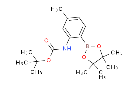 CAS No. 1150561-75-3, tert-butyl (5-methyl-2-(4,4,5,5-tetramethyl-1,3,2-dioxaborolan-2-yl)phenyl)carbamate