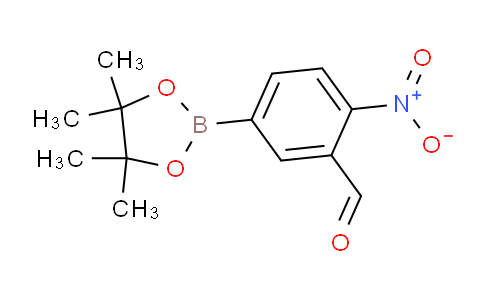 CAS No. 1184259-08-2, 2-nitro-5-(4,4,5,5-tetramethyl-1,3,2-dioxaborolan-2-yl)benzaldehyde