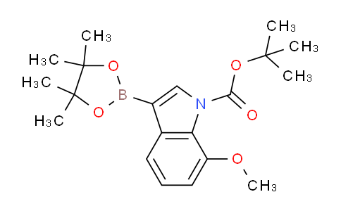 CAS No. 1218790-26-1, tert-Butyl 7-methoxy-3-(4,4,5,5-tetramethyl-1,3,2-dioxaborolan-2-yl)-1H-indole-1-carboxylate