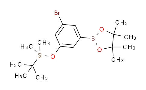 CAS No. 1218789-51-5, (3-Bromo-5-(4,4,5,5-tetramethyl-1,3,2-dioxaborolan-2-yl)phenoxy)(tert-butyl)dimethylsilane
