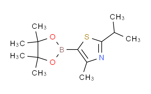 CAS No. 1218789-55-9, 2-isopropyl-4-methyl-5-(4,4,5,5-tetramethyl-1,3,2-dioxaborolan-2-yl)thiazole