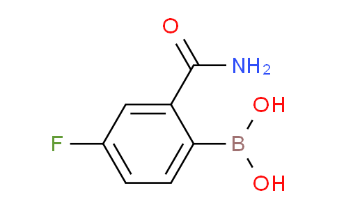 CAS No. 1217500-90-7, (2-Carbamoyl-4-fluorophenyl)boronic acid