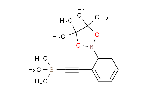 CAS No. 1218790-52-3, trimethyl((2-(4,4,5,5-tetramethyl-1,3,2-dioxaborolan-2-yl)phenyl)ethynyl)silane