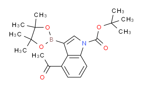 CAS No. 1256359-97-3, tert-Butyl 4-acetyl-3-(4,4,5,5-tetramethyl-1,3,2-dioxaborolan-2-yl)-1H-indole-1-carboxylate