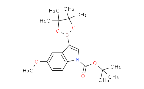 CAS No. 1256359-99-5, tert-Butyl 5-methoxy-3-(4,4,5,5-tetramethyl-1,3,2-dioxaborolan-2-yl)-1H-indole-1-carboxylate