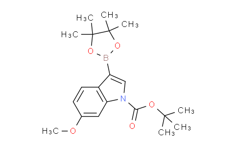 CAS No. 1256360-00-5, tert-Butyl 6-methoxy-3-(4,4,5,5-tetramethyl-1,3,2-dioxaborolan-2-yl)-1H-indole-1-carboxylate
