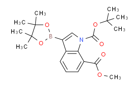 CAS No. 1256360-02-7, 1-tert-Butyl 7-methyl 3-(4,4,5,5-tetramethyl-1,3,2-dioxaborolan-2-yl)-1H-indole-1,7-dicarboxylate