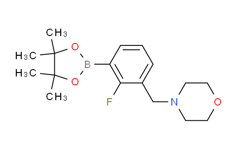 CAS No. 1256360-51-6, 4-(2-Fluoro-3-(4,4,5,5-tetramethyl-1,3,2-dioxaborolan-2-yl)benzyl)morpholine