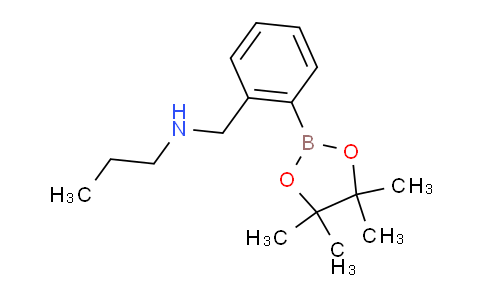 CAS No. 1256360-56-1, N-(2-(4,4,5,5-Tetramethyl-1,3,2-dioxaborolan-2-yl)benzyl)propan-1-amine