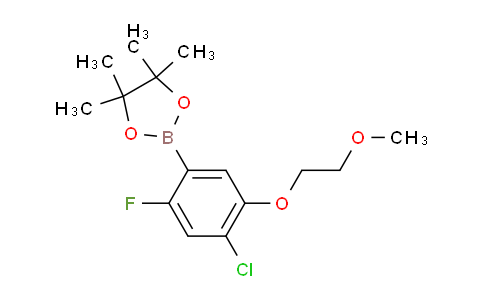 CAS No. 1256360-21-0, 2-(4-Chloro-2-fluoro-5-(2-methoxyethoxy)phenyl)-4,4,5,5-tetramethyl-1,3,2-dioxaborolane