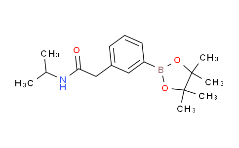CAS No. 1256359-88-2, N-Isopropyl-2-(3-(4,4,5,5-tetramethyl-1,3,2-dioxaborolan-2-yl)phenyl)acetamide