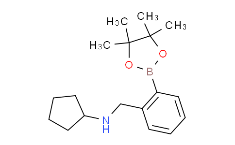 CAS No. 1256360-57-2, N-(2-(4,4,5,5-Tetramethyl-1,3,2-dioxaborolan-2-yl)benzyl)cyclopentanamine