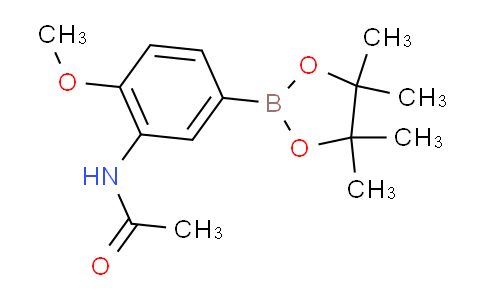 CAS No. 1256360-26-5, N-(2-Methoxy-5-(4,4,5,5-tetramethyl-1,3,2-dioxaborolan-2-yl)phenyl)acetamide