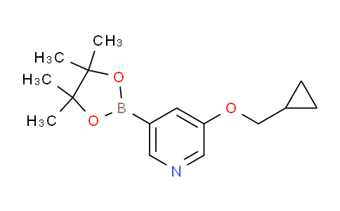 CAS No. 1257553-87-9, 3-(Cyclopropylmethoxy)-5-(4,4,5,5-tetramethyl-1,3,2-dioxaborolan-2-yl)pyridine