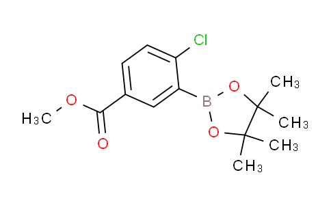CAS No. 710350-72-4, methyl 4-chloro-3-(4,4,5,5-tetramethyl-1,3,2-dioxaborolan-2-yl)benzoate