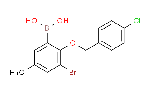 CAS No. 849052-18-2, (3-Bromo-2-((4-chlorobenzyl)oxy)-5-methylphenyl)boronic acid