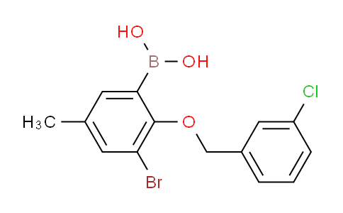 CAS No. 870778-83-9, (3-Bromo-2-((3-chlorobenzyl)oxy)-5-methylphenyl)boronic acid