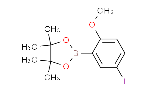 CAS No. 935446-54-1, 2-(5-iodo-2-methoxyphenyl)-4,4,5,5-tetramethyl-1,3,2-dioxaborolane