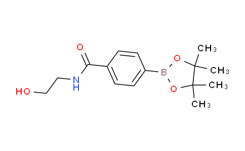 CAS No. 1073353-51-1, N-(2-hydroxyethyl)-4-(4,4,5,5-tetramethyl-1,3,2-dioxaborolan-2-yl)benzamide