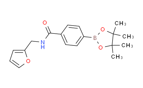 CAS No. 1073353-59-9, N-(furan-2-ylmethyl)-4-(4,4,5,5-tetramethyl-1,3,2-dioxaborolan-2-yl)benzamide