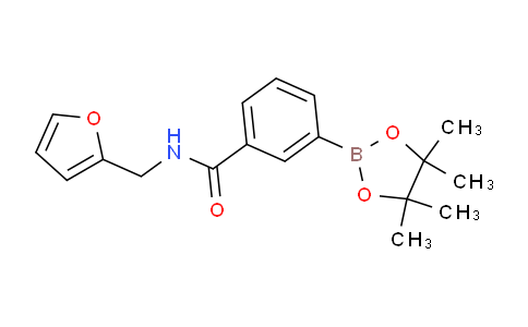 CAS No. 1073353-63-5, N-(Furan-2-ylmethyl)-3-(4,4,5,5-tetramethyl-1,3,2-dioxaborolan-2-yl)benzamide
