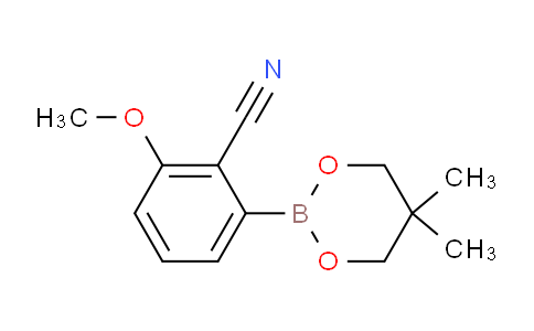 CAS No. 883899-02-3, 2-(5,5-Dimethyl-1,3,2-dioxaborinan-2-yl)-6-methoxybenzonitrile