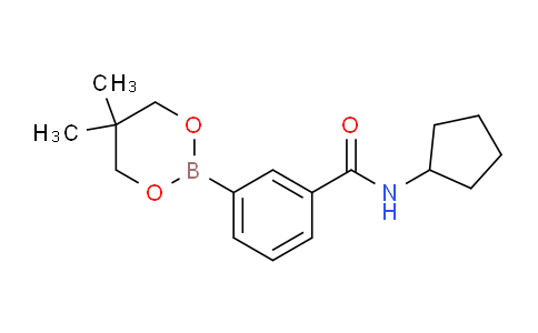 CAS No. 850567-45-2, N-Cyclopentyl-3-(5,5-dimethyl-1,3,2-dioxaborinan-2-yl)benzamide