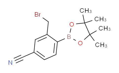 CAS No. 1030832-26-8, 3-(Bromomethyl)-4-(4,4,5,5-tetramethyl-1,3,2-dioxaborolan-2-yl)benzonitrile