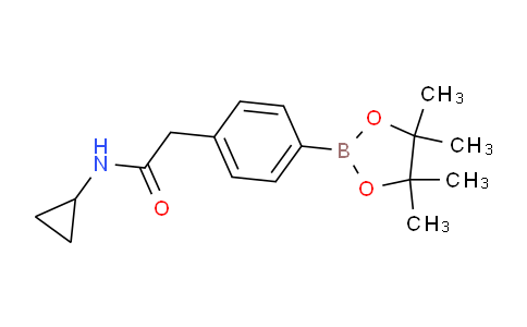 CAS No. 1031747-36-0, N-Cyclopropyl-2-(4-(4,4,5,5-tetramethyl-1,3,2-dioxaborolan-2-yl)phenyl)acetamide